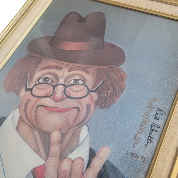 Red Skelton "I love you" clown limited numbered 4629/5000 signed framed art Rare - Picture 2 of 12